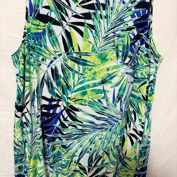 Apt 9 tropical print sleeveless swing dress. - Picture 3 of 10